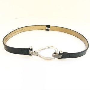 Adjustable Belt w Silver Buckle